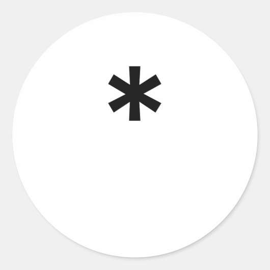 * RUNDER AUFKLEBER (Vorderseite)