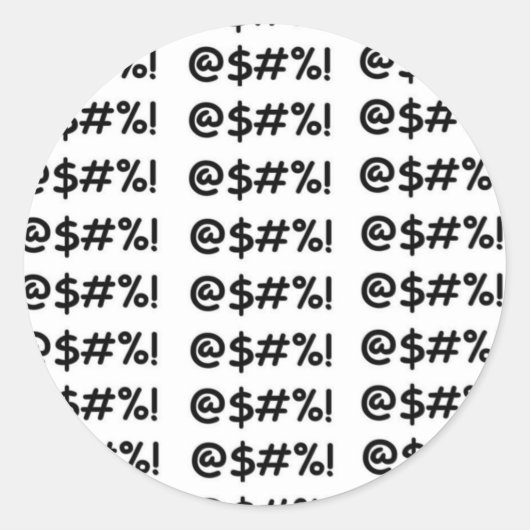 @$#%! RUNDER AUFKLEBER (Vorderseite)