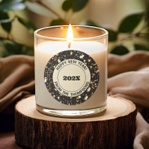 Runder Aufkleber | Feierliches 3-Zoll-Happy New Ye