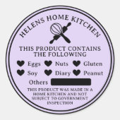 Runder Aufkleber für das Lavender Lebensmittelalle (Vorderseite)