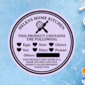 Runder Aufkleber für das Lavender Lebensmittelalle