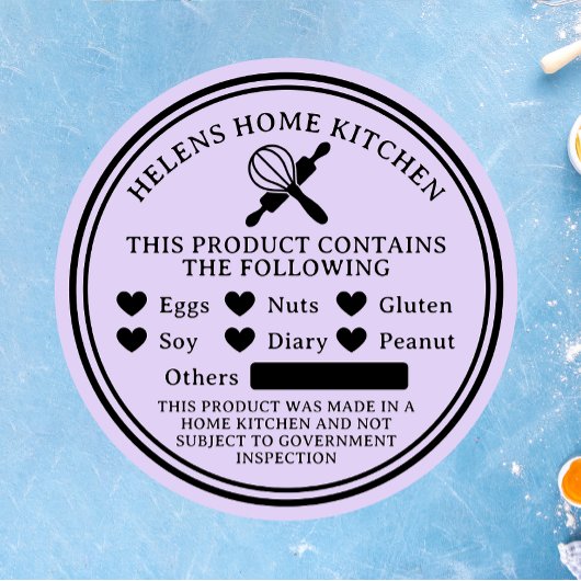 Runder Aufkleber für das Lavender Lebensmittelalle