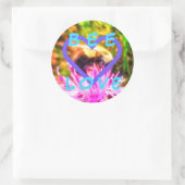 Runder Aufkleber für die LIEBE (Tasche)