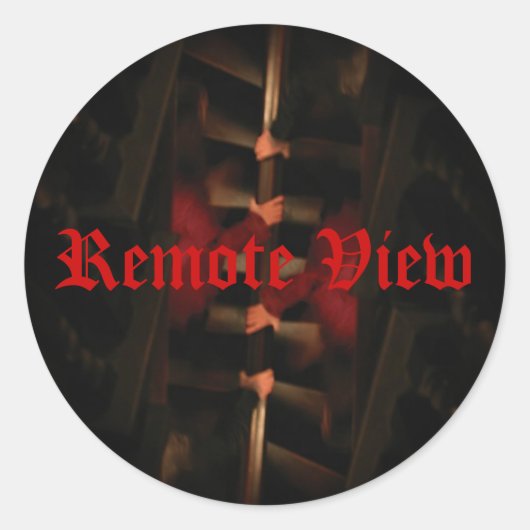 Runder Aufkleber für Remote View (Vorderseite)