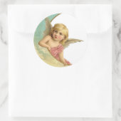 Runder Aufkleber, glatt, groß, 3 Zoll ENGEL Aufkleber (Tasche)