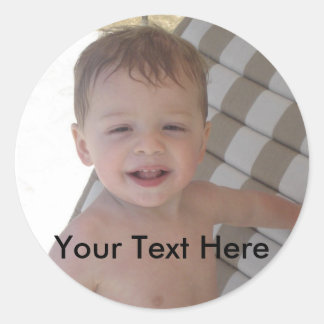 Runder Aufkleber mit benutzerdefiniertem Text und 