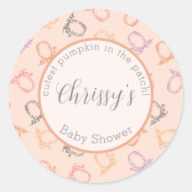 Runder Aufkleber Niedlicher Kürbis