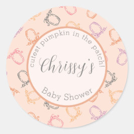 Runder Aufkleber Niedlicher Kürbis