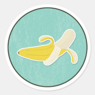 Runder Bananen-Aufkleber Aufkleber
