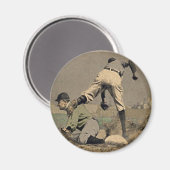 Runder Baseball-Kühlschrankmagnet im Coolen Retro- Magnet (Vorderseite/Rückseite)