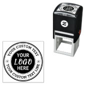 Runder, benutzerdefinierter Text mit selbstfarbige Permastempel (Beispiel)