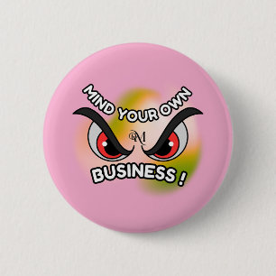 Runder Button : Achten Sie auf Ihre eigene (rosa)