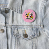 Runder Button : Achten Sie auf Ihre eigene (rosa) (Beispiel)