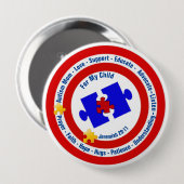 Runder Button der Autismus-Mama (Vorne & Hinten)