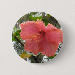 Runder Button der hawaiianischen Blume