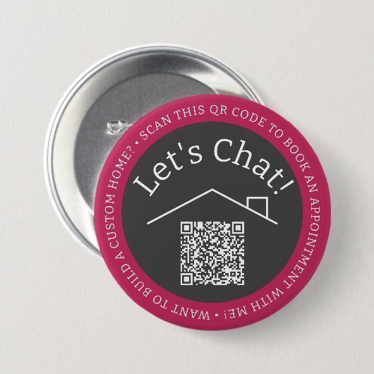 Runder Button des benutzerdefinierten QR-Code-Mark (Vorne & Hinten)