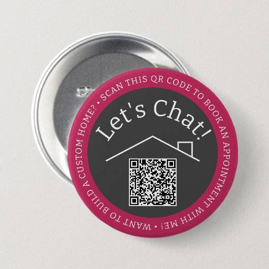 Runder Button des benutzerdefinierten QR-Code-Mark (Vorne & Hinten)