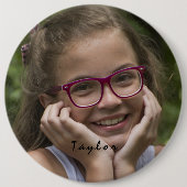 Runder Button für benutzerdefinierten Foto (Vorderseite)