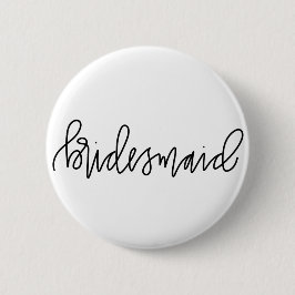 Runder Button für Bridesmaid-Kalligrafie 2¼ Zoll