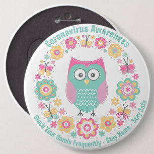 Runder Button für das Koronavirus