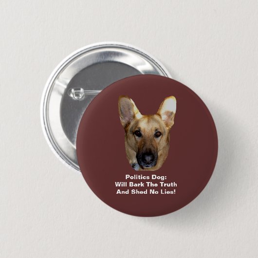 Runder Button für den deutschen Schäferhund (Vorne & Hinten)