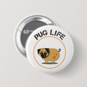 Runder Button für den Mops Hunde (Vorne & Hinten)