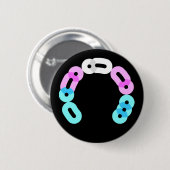 Runder Button für den Trans Morse Code (Vorne & Hinten)
