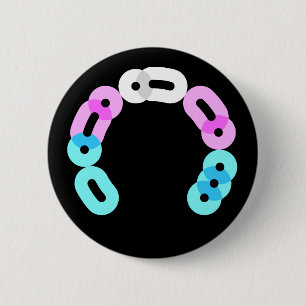 Runder Button für den Trans Morse Code