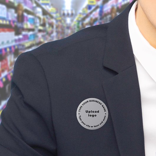 Runder Button für die Markenbezeichnung