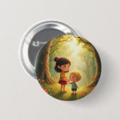 Runder Button in der Märchen (Vorne & Hinten)