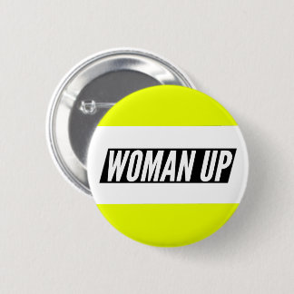 Runder Button "WomanUp Stripe"