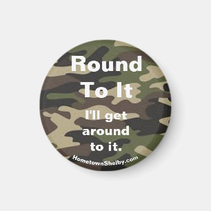 Runder Camouflage-Magnet Magnet