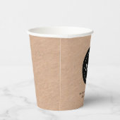 Runder Circle Custom Company Logo Rustic Kraft Pap Pappbecher (Rechts)