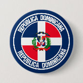 Runder Emblem der Dominikanischen Republik Button (Vorderseite)