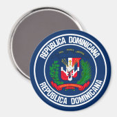 Runder Emblem der Dominikanischen Republik Magnet (Vorderseite/Rückseite)