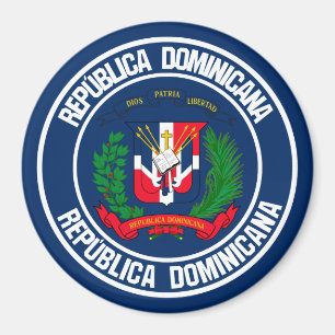 Runder Emblem der Dominikanischen Republik Magnet