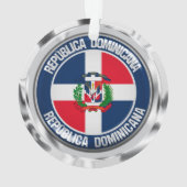 Runder Emblem der Dominikanischen Republik Ornament (Rückseite)