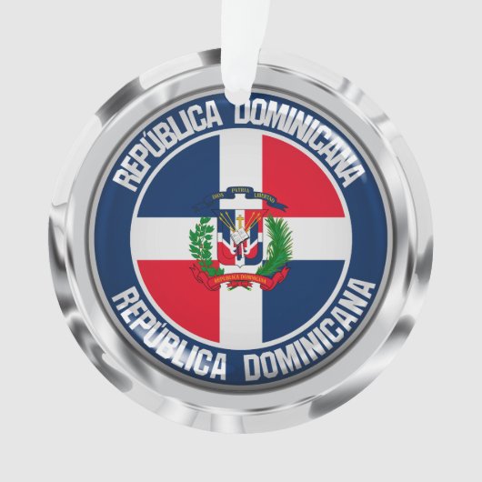 Runder Emblem der Dominikanischen Republik Ornament (Vorderseite)