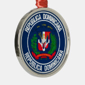 Runder Emblem der Dominikanischen Republik Ornament Aus Metall (Rechts)