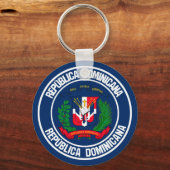 Runder Emblem der Dominikanischen Republik Schlüsselanhänger (Vorderseite)