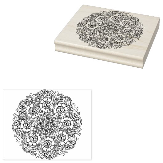 Runder Entwurfsdoodle Gummistempel (Stempel)