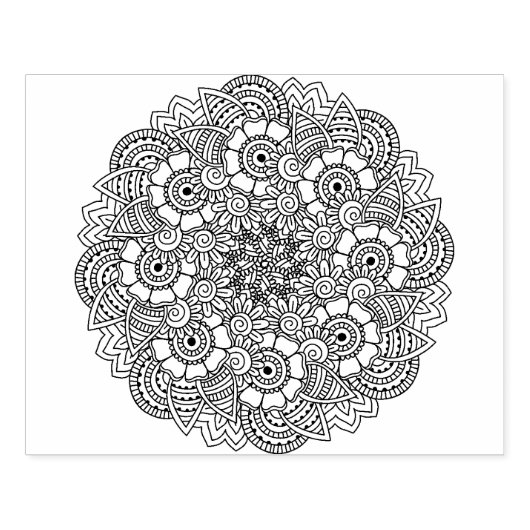 Runder Entwurfsdoodle Gummistempel (Prägung)