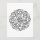 Runder Entwurfsdoodle Postkarte (Vorderseite)