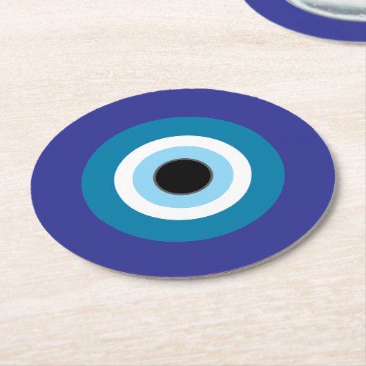 Runder Evil Eye Untersetzer Set 6 (Angewinkelt)