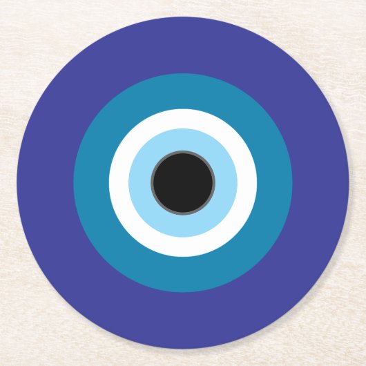 Runder Evil Eye Untersetzer Set 6 (Vorderseite)