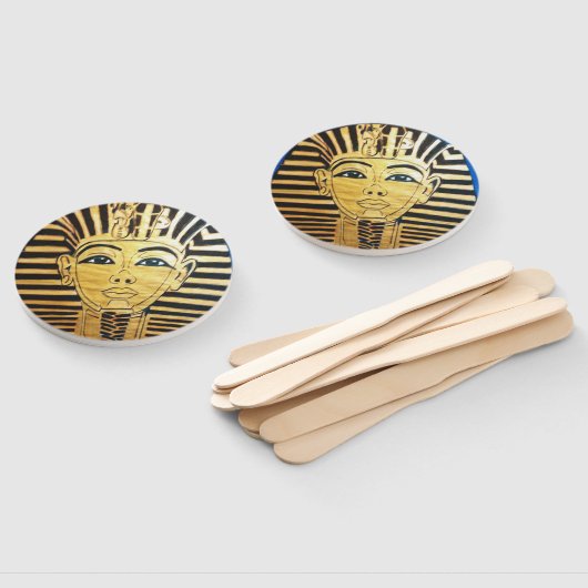 Runder Fan im ägyptischen Stil Fächer (Non-assembled)