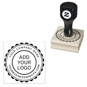 Runder Firmenname und URL-Logo-Vorlage Gummistempel