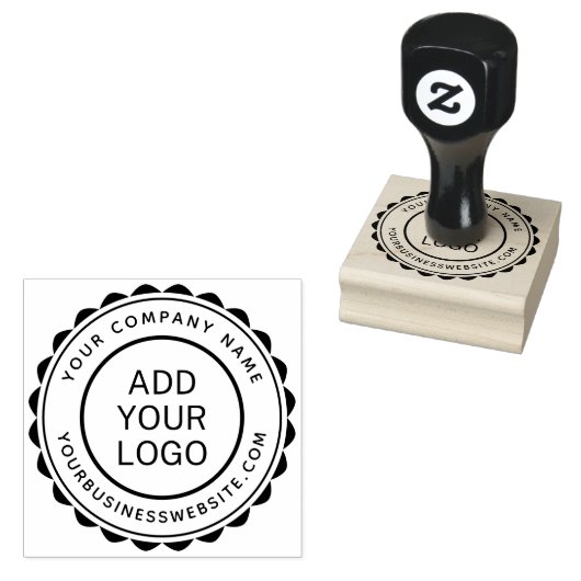 Runder Firmenname und URL-Logo-Vorlage Gummistempel (Stempel)