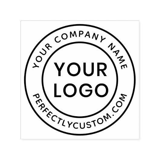 Runder Firmenname und URL-Logo-Vorlage Permastempel (Design)