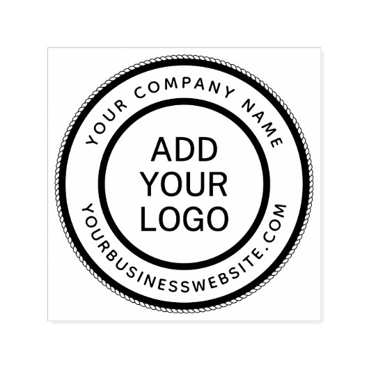 Runder Firmenname und URL-Logo-Vorlage Permastempel (Design)
